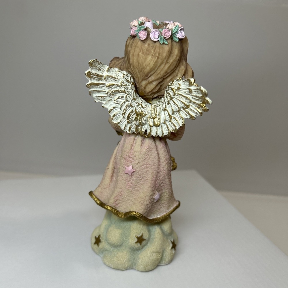 Jaimy Angel Girl Figurine Pink Dress‎ Trumpet Stars 7" SKU 1231 - Picture 7 of 9